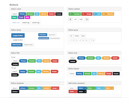 Bootstrap example and template. Angle buttons