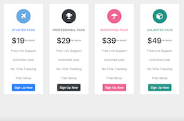 Bootstrap bs4 beta pricing example