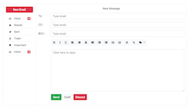 Bootstrap bs4 compose email example