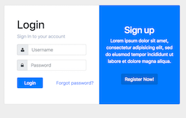 Bootstrap example and template. bs4 beta login