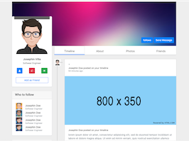 Bootstrap example and template. bs4 beta profile and timeline