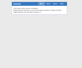 Bootstrap example and template. Panel with tabs