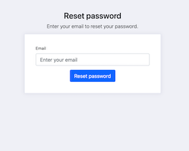 Bootstrap bs4 reset password page example