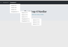 Bootstrap example and template.  NavBar Menu Dropdowns