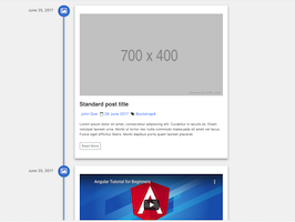 Bootstrap example and template. bs4 blog timeline