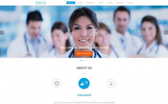 Bootstrap SANO Health and medical template template