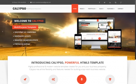 Bootstrap Calypso MultiPurpose bootstrap Theme template