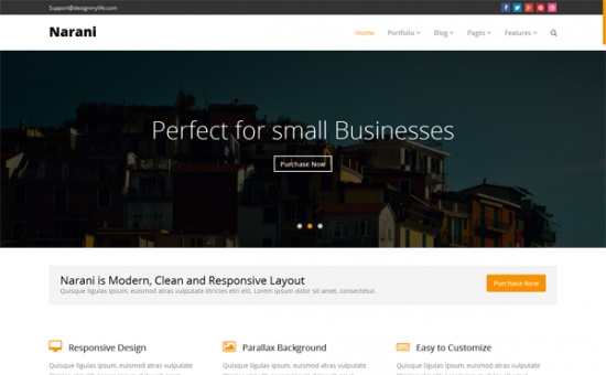 Bootstrap NARANI Responsive Multi Layouts Theme template