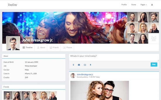 Bootstrap Day Day bootstrap social network template template Bootstrap Day Day bootstrap social network template template