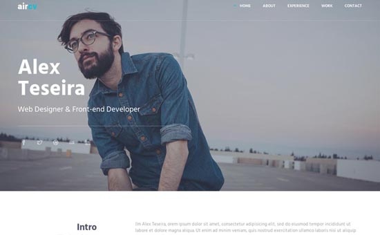 Bootstrap AirCV template