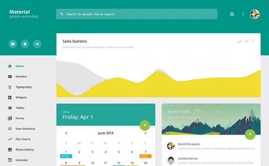 Bootstrap Material Design Admin Extended Template template