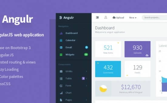 Bootstrap Angulr Bootstrap Admin Web App with AngularJS template