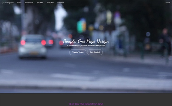 Bootstrap Landing Zero template