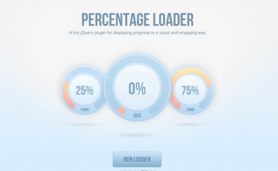 Bootstrap framework utility PercentageLoader