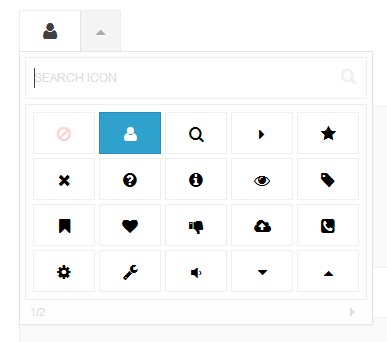 Utility jQuery fontIconPicker