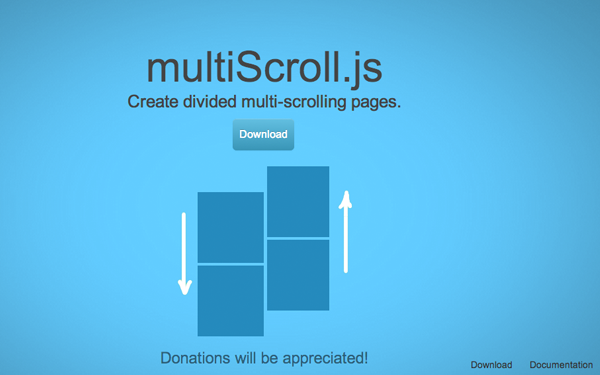 Bootstrap framework utility multiple scroll